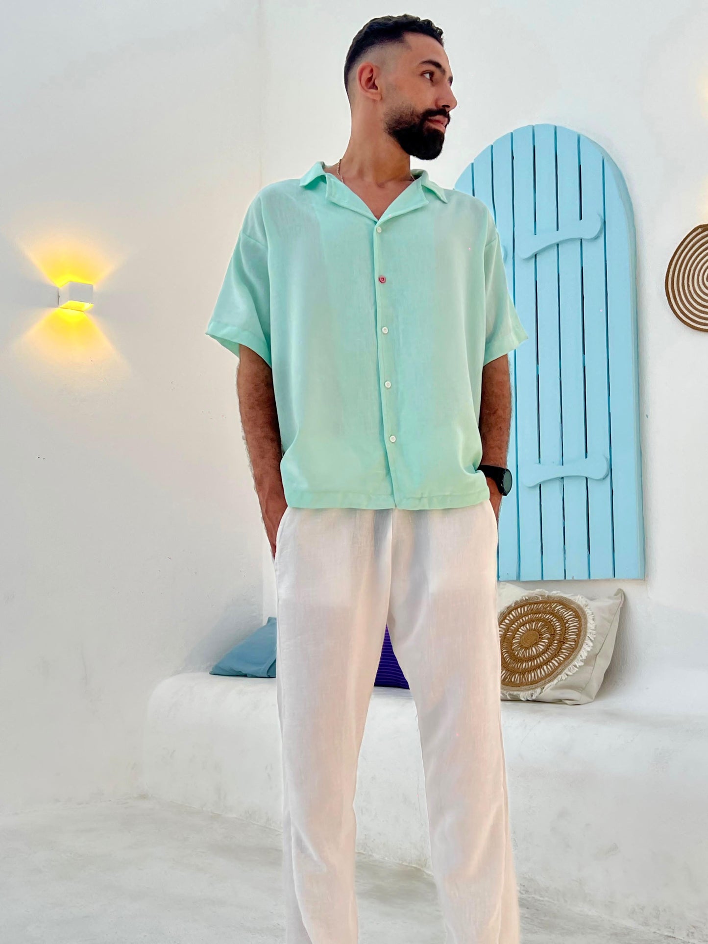 Riviera Wide-Leg Trouser — White