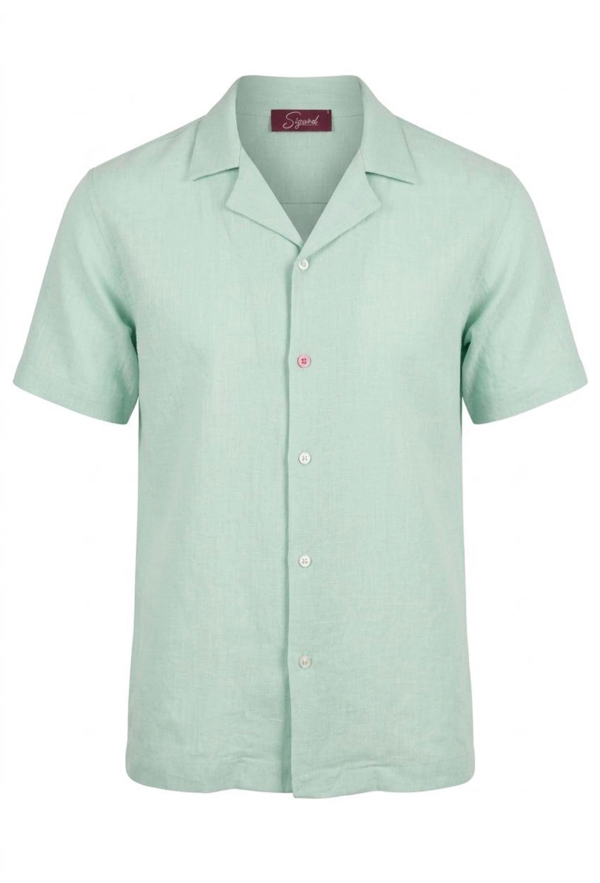 Linen Camp Shirt — Mint