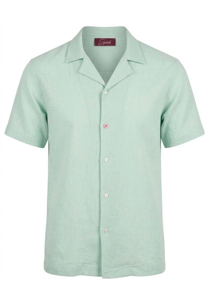 Linen Camp Shirt — Mint