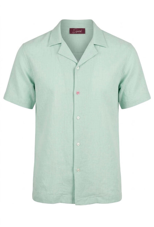Linen Camp Shirt — Mint
