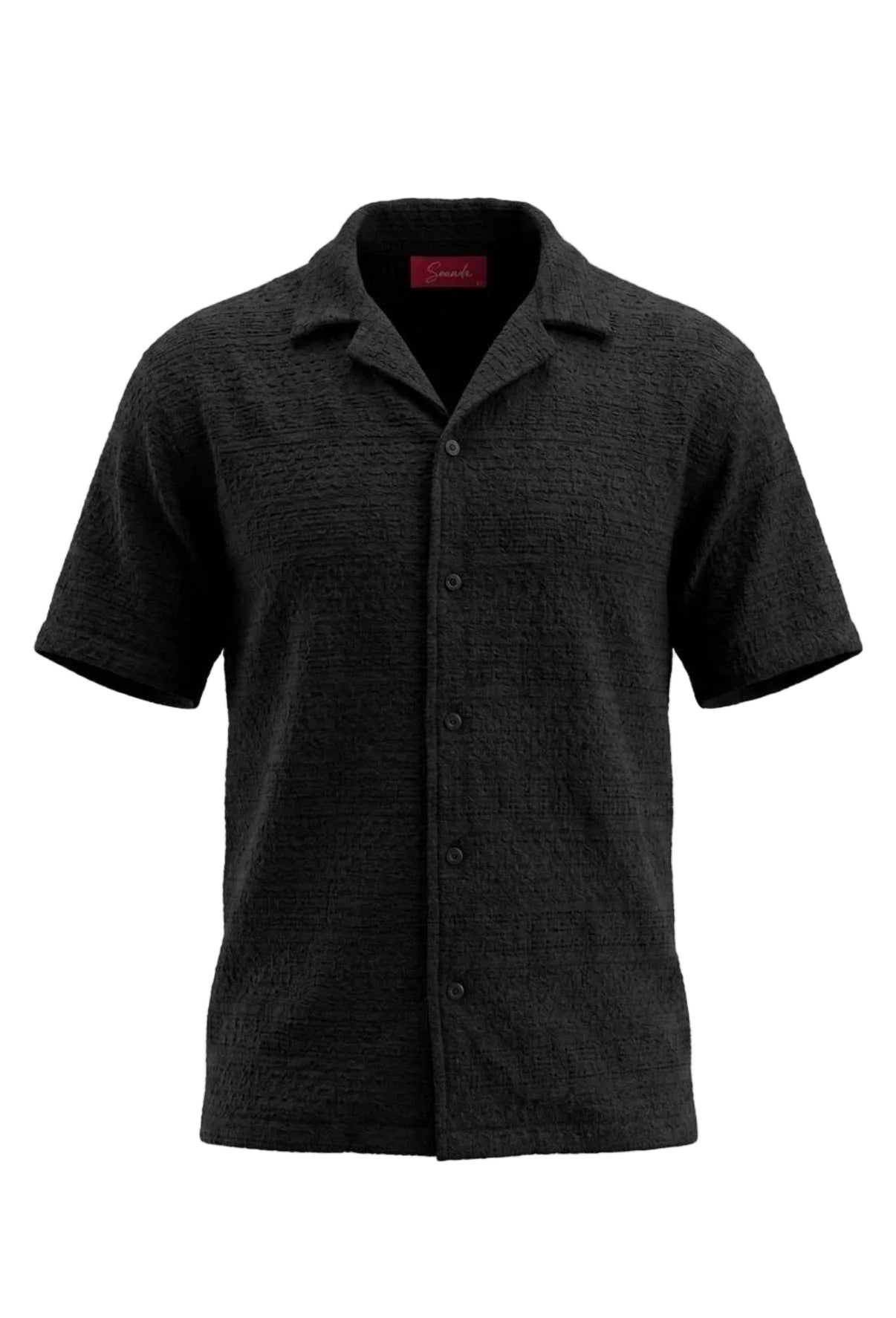 Texture Club Shirt — Black Seersucker