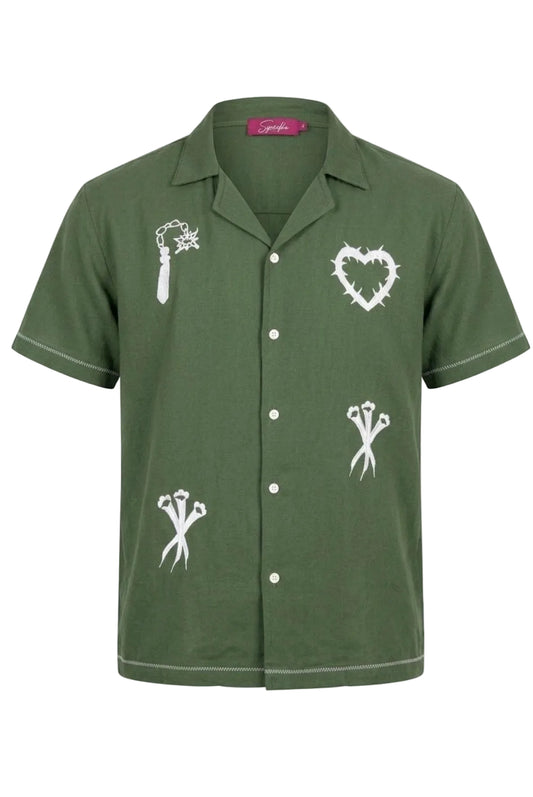 Dark Symbols Shirt — Olive