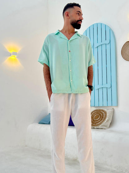 Riviera Wide-Leg Trouser — White