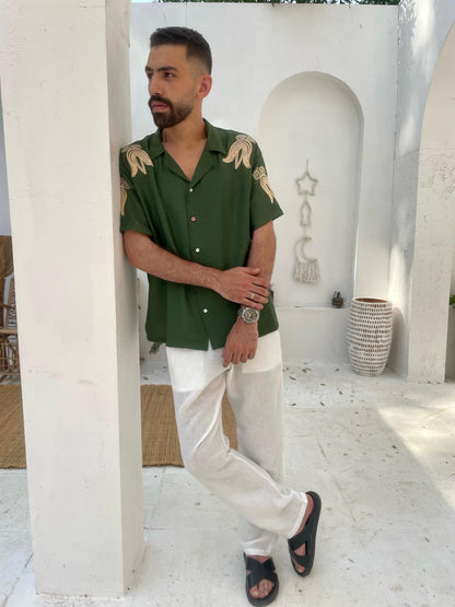 Pharaoh's Wings Shirt — Olive