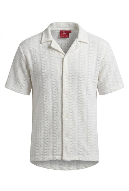 Open Weave Shirt — White Lace