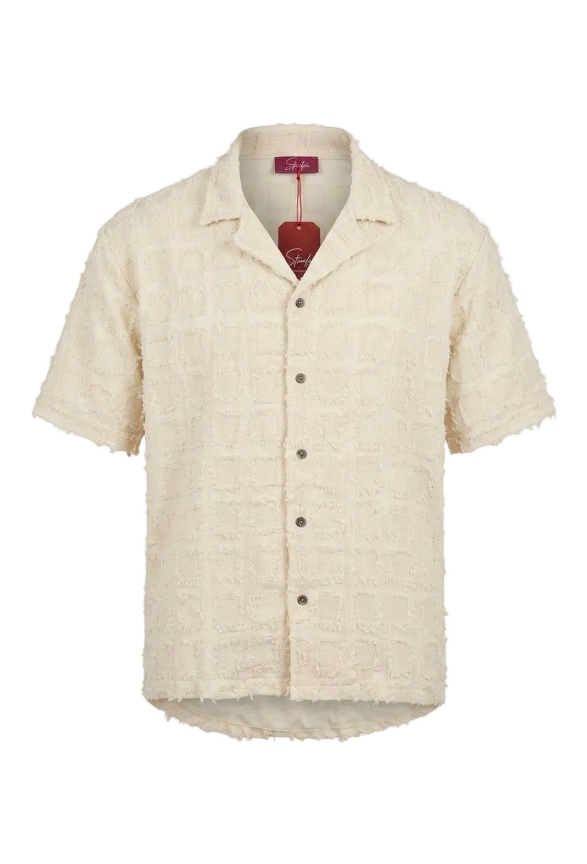 Texture Club Shirt — Cream Fringe
